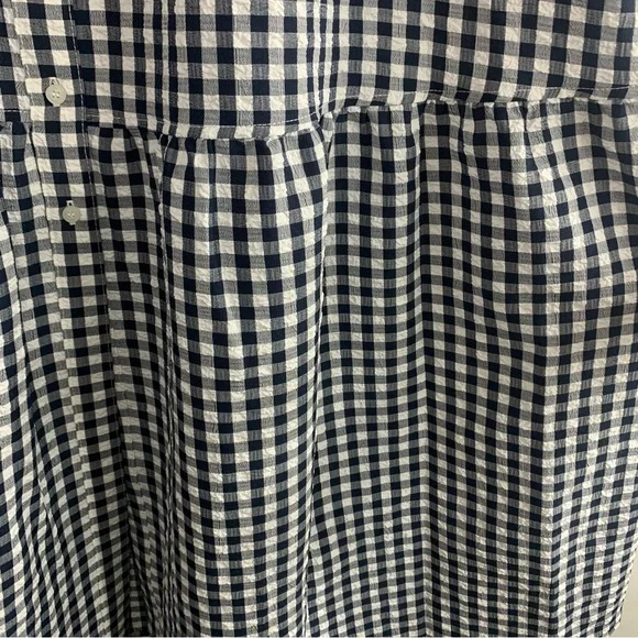 NWT Tommy Hilfiger Navy Gingham Sleeveless Belted Midi Dress, size 10 - Picture 11 of 16